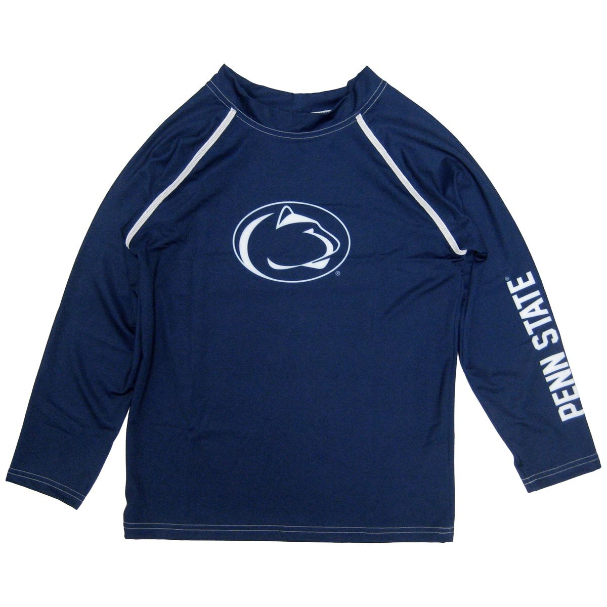 youth navy long sleeve rashguard performance tee Penn State and Athletic Logo